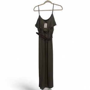 New with Tags Y2K Vintage City Triangles Green Flouncy Top Maxi Dress